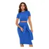 Conjunto Saia E Blusa Feminina Cropped Fenda Faixa Multiuso