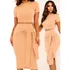 Conjunto Saia E Cropped Blusa Fenda Faixa Multiuso Chique