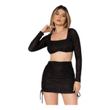 Conjunto Saia Feminina Curta