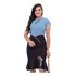 Conjunto Saia Lapis Midi + Blusa Poa Gota Moda Evangelica
