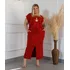 Conjunto Saia Longa + Blusa Plus Size Tecido Viscolycra