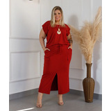 Conjunto Saia Longa Blusa