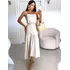 Conjunto Saia Longa Elegante Social  Fenda Festa Chique