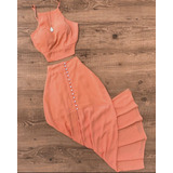 Conjunto Saia Longa Fenda