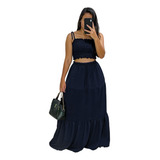Conjunto Saia Longa Tres