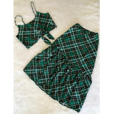 Conjunto Saia Midi Verde