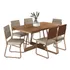 Conjunto Sala De Jantar 6 Cadeiras Charlotte Carraro Rose