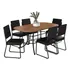 Conjunto Sala De Jantar Com Mesa E 6 Cadeiras Preto Fenix Carraro