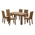 Conjunto Sala De Jantar Madesa Analu 6 Cadeiras Rustic Bege Desenho Do Tecido Das Cadeiras Liso 50085z6tbe