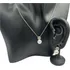 Conjunto Semijóia Colar Brinco Perola Com Zirconia