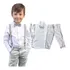 Conjunto Social 4 Peças Cinza Pajem Infantil 100  Algodão