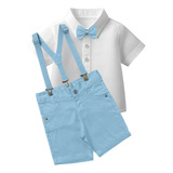 Conjunto Social Batizado Branco Infantil Menino Bege