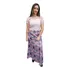 Conjunto Social Saia Longa Blusa Renda Clara Rosa 237 Lindo