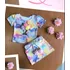 Conjunto Tie Dye Infantil Blusa E Saia Lançamento Envio Já 
