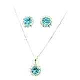 Conjunto Topazio Azul Natural