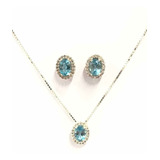 Conjunto Topazio Azul Natural