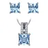 Conjunto Topázio Colar Brincos Prata 925 + Caixa Veludo Luxo