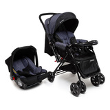 Conjunto Travel System Reverse Preto Rajado Cax00430 Cosco Kids