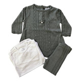Conjunto Tricot Bebe Menina