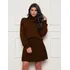 Conjunto Tricot Modal Blusa Gola Alta Com Saia Moda Feminina
