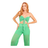 Conjunto Tricot Ponto Croche