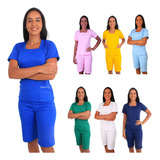 Conjunto Uniforme C  Mangas Babá Domestica Camareira Copeira