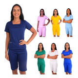 Demorgan Uniformes - Uniforme secretária do lar doméstica babá Camisete +  Calça operacional + Avental de Copeira