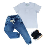 Conjunto Verao Camiseta Branca
