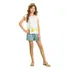 Conjunto Verão Menina Short E Batinha Lemons Tamanho 4 Ao 12