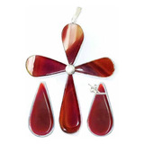 Conjunto Vermelho Pingente E
