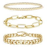 Conjuntos De Pulseiras De Ouro Conran Kremix Para Mulheres E