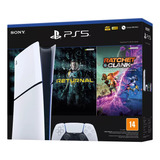 Console Playstation 5 Digital Slim Branco 1tb Returnal E Ratchet E Clank Controle Sem Fio Dualsense Branco