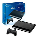 Console Ps3 Super Slim 10 Jogos 2 Controles 500 Gb Preto