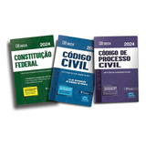 Constituição Federal + Código Civil + Código De Processo Civil 2024 - Lei Seca