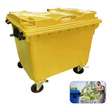 Container De Lixo Com Tampa E 4 Rodas Contentor 1000 Litros