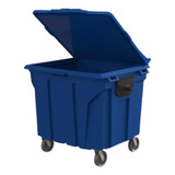 Container Lixo 500 Litros Lt Lixeira Com Roda Tampa Plástico
