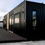 Container Tiny Home, Luxuosa Moderna Casa Pré-fabricada Isolada, Pequena Casa Móvel Expansível Para Viver Com Design Personalizável, Impermeável, Duas E Três Opções De Quarto, Disponível Em Tamanhos
