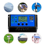 Controlador Painel Solar Carga Usb Display Lcd 30a Pmw