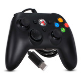 Controle Com Fio Para Xbox 360 E Computador Knup Gm033