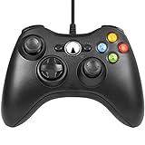 Controle Com Fio Xbox 360, Etpark Usb Gamepad, Joypad Com Botões De Ombro, Para Microsoft Xbox 360/xbox 360 Slim/pc Windows 7 8 10, Preto