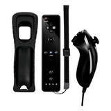 Controle Compatível Com Nintendo Wii Mote E Nunchuk Com Capa