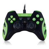 Controle Gamer Multilaser Js091 C fio Ps3 pc Preto verde