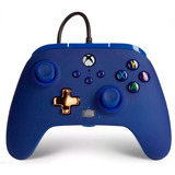 Controle Joystick Acco Brands Powera Enhanced Wired Controller For Xbox Series X s Advantage Lumectra Midnight Blue