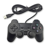 Controle Joystick Game C/ Fio Compatível Pc E P2 Cor Preto