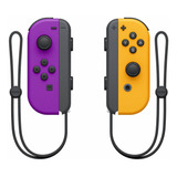 Controle Joystick Sem Fio Nintendo Switch Joy con l r Neón Roxo neón E Laranja neón
