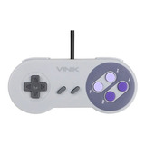 Controle Joysticks Pc Usb Nintendo Super Nes - Retro - Vinik Cor Cinza