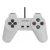 Controle Modelo Play 1 Cinza Compatível Com Pc Rasperry Pi Retrogaming Marca Vinik