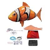 Controle Remoto Shark Toys Swimming Fish Rc Animal Toy Inflated Rc Fly Air Balloons Clown Fish Toy Gifts Party Decoration Balloon Floats In Mid Air Indoor(laranja)