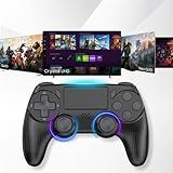 Controle Sem Fio Bluetooth Joystick Manete Compatível Com PS4 Slim Pro PC Gamer Dualshock Playstation Preto