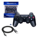Controle Sem Fio Joystick Para Ps3 Cabo Carregador